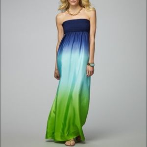Lilly Pulitzer Carrie Dip Dye Maxi Dress S